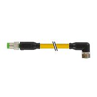 Murrelektronik 7000-88021-0100100 Sensor Cables / Actuator Cables M8 male 0 / M8 female 90, PVC 3x0.25 ye UL/CSA 1m