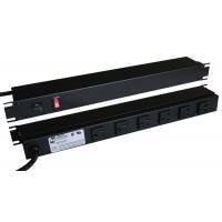Thanh nguồn ổ cắm 19" gắn tủ, có công tắc, dây cáp 6' Hammond Manufacturing 1583H12A1BKXRA