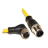 Mueller C5AD06M010 Sensor Cables / Actuator Cables M12 Cordset, 5-Pos Male Straight-Female Right Angle, 22 AWG, 10M