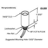 Đế Đèn LPH T-3 Lỗ 1/4 Đui Đèn Đánh Lửa INC 250V VCC 03-30N