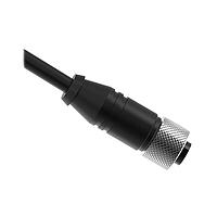 Banner Engineering MQDC2S-1230RA Sensor Cables / Actuator Cables Cordset: Single Ended M12; 12-pin Right-Angle Female; 9 m (29.53 ft) 12x20,24 Shielded Black PVC Jacket; Nickel-Plated Brass Coupling Nut
