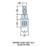 Heyco 10579 Blind Mount HBS4-04 NATURAL NYL PCB Support