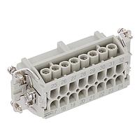 AMP Connectors - TE Connectivity T2040322201-000 Inserts 16P 2R 16A 500V Recp 20-14 AWG ScrewCont