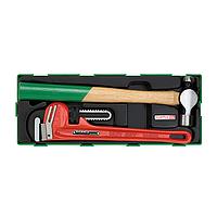 TOPTUL GTA0230 2PCS - Pipe Wrench & Ball Peen Hammer Set