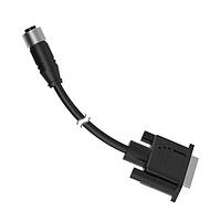 Banner Engineering PPC23HF Sensor Cables / Actuator Cables Cordset Hirose to D-SUB Double Ended; 12-pin Straight Male; 15-pin Straight Male Connectors with Shield; 7 m (22.96 ft) in Length; Black PVC Jacket, Nickel-Plated Brass Nut