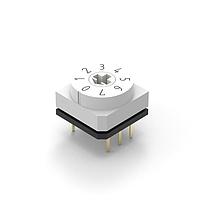 Công tắc quay WS-ROSV Công tắc quay IP67 8 vị trí ngang màu ngà Wurth Elektronik 428527520909