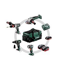 METABO COMBO SET 4.1 LIHD ເຄື່ອງໄຮ້ສາຍໃນຊຸດ (GB 18 LTX BL Q I + WB 18 LTX BL 125 QUICK + SSW 18 LTX 400 BL + ULA)