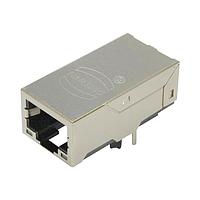 HARTING 09455511541 Headers & Wire Housings RJ Industrial RJ45 Jack with transformer 1 Gbit/s and POE (THR/SMC), solder, angled (w/ light pipe) - longer version