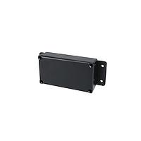 Bud Industries CU-4124-B Enclosures Econobox Diecast Aluminum Box with Mounting Bracket Black (4.4 X 1.2 X 2.4 In)