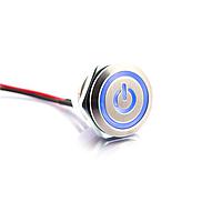 Công tắc tiêu chuẩn PBS 19mm SPST 0.1A 48V nhấn kim loại có đèn Lumex W48M-113B