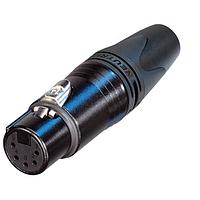Đầu cáp Đầu nối XLR series XX-14 5 chân cái - đường kính cáp 8-10mm - màu đen/bạc - số lượng lớn NEUTRIK NC5FXX-14-BAG-D