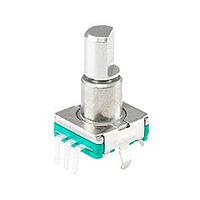 Same Sky (formerly CUI Devices) RIC11-22S15D7-TH 增量式机械编码器，20脉冲每转20检测，5伏直流，开关，7毫米光滑衬套，D型轴，水平，穿孔式