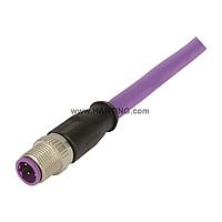 HARTING 21348900486010 Sensor Cables / Actuator Cables M12-B 4PIN FML STRT SINGLE END 1.0M PVC