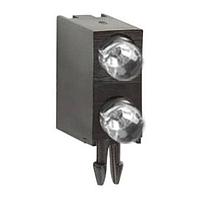 BIVAR H220CYGD-LP LED Circuit Board Indicators LED Assembly, Right Angle, 3mm LED, Bi-Level, 1 Station, Yellow, Green, Diffused Lens, Low Current, with Locator Pin.