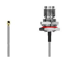 Bộ cáp RF I-Pex MHF I 2TNC(F) BH, R Mt, có vòng đệm O-ring.  Dài=150mm.  RG178, màu nâu. GCT (Global Connector Technology) CABLE 235 RF-150-2