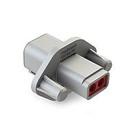 Đầu nối 2 chân 2 chiều có vít gắn bảng kèm gioăng màu xám Amphenol SINE Systems ATP04-2P-PM08G