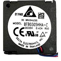 Delta Electronics, Inc. BFB0312HHA-CF00 Blowers Blower, 30x10mm, 12VDC, 1.06CFM, Ball, 3Leads, Lock Rotor Sensor, Tach