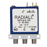 Radiall R570833100 동축 스위치 SPDT Ramses SMA2.9 40GHz 래칭 28Vdc TTL 다이오드 핀 터미널