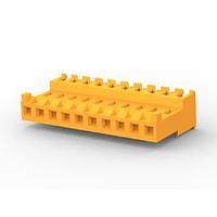 Vỏ ổ cắm FEED THRU CÓ TAB 10P L.R. màu cam 18 AWG AMP Connectors - TE Connectivity 4-644465-0