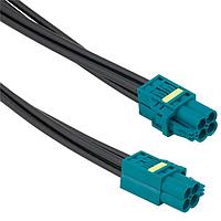 Amphenol RF 095-820-212M500 RF Cable Assemblies Type A Mini-FAKRA Quad Jack to Type A Mini-FAKRA Quad Jack RG-174 5 Meters