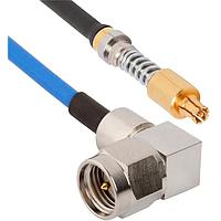 Amphenol SV Microwave MRSMA-085-FV67.3SMPS-180 RF Cable Assemblies SMA R/A M to VITA 67.3 SMPS 18"Cable