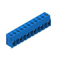 Wurth Elektronik 691101810006 Wire Protectors WR-TBL 10.0mm pitch Modular THT Blue Horizontal cable entry Wire Protector 12.6mm height 6P