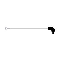 BIVAR SZR4-10.00-F5PBE54-9 Flexible Light Pipes with LEDs 10 Inch, White Fiber, Blue Lens, IP54