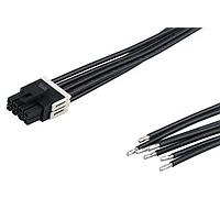 Molex 226263-1082 Discrete Wire Assembly Micro-Fit+ F-to-Pigtail OTS Cbl Asmy DR 150mm lgt Tin Plt 8 Ckts Black