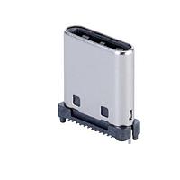 USB Type C Type C, 3.2, Dây tự do, Mạ vàng 1u, Chân vỏ, 9mm, 24 chân, T&R Same Sky (formerly CUI Devices) UP32-C-F-G-FL-3-P24-TR