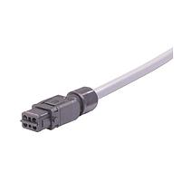 Bộ Cáp Hình Chữ Nhật Han 1A 3+PE IP65 đầu cáp đơn, không che chắn, đầu cái, phiên bản khóa cần gạt (đặt hàng cần gạt riêng), 4x14AWG, PVC xám, 10m HARTING 33500100201100