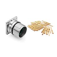 Amphenol SINE Systems MA1LAP1600-KIT Circular Metric Connectors 16 position receptacle connector kit, flange mount, threaded, P type, counter-clockwise insert, male, contacts included