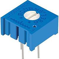 Bourns 3386X-1-224LF Single-Turn 3/8 in Square Trimmer Resistor 3/8" 220Kohms 10% 0.5Watts Square