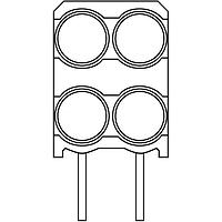 Bảng Mạch LED Báo Hiệu Đỏ Khuếch Tán Dialight 569-0101-111F