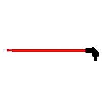 BIVAR SZR4-10.00-F5PYW-2 Flexible Light Pipes with LEDs 10 Inch, Red Fiber, Yellow Lens