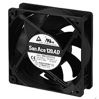 Sanyo Denki 9AD1201H1H ພັງລົມ Axial AC, DC Axial Fan, 120x120x38mm, 100-240VAC, 84Pa, Rib, Low Power, Speed Sensor