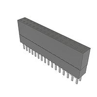 Samtec ESW-116-23-S-D Stackthrough .100" Elevated Socket Strip