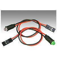 BIVAR PM5YDW17 ຕົວບອກສະແດງ LED ຕິດຕູ້ບົວ ເຫຼືອງ 585nm 25mcd ເລນສແບບກະຈາຍແສງ ສາຍສື່ອມ