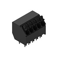 Wurth Elektronik 691410120005 Fixed Terminal Blocks WR-TBL 3.5mm pitch Monoblock THT Black 45 deg Dual Pin cable entry Screwless Push In 5P
