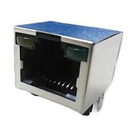 Đầu nối mô-đun / Đầu nối Ethernet RJ45 góc phải có màn chắn kèm đèn LED Amphenol Commercial Products RJHSE5F8H