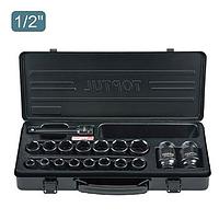 TOPTUL GBA1836 - 18PCS 1/2 인치 DR. 임펙트 소켓 세트