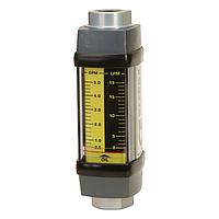 OMEGA FL-6102A In-line Flowmeters Capacity: 0.2 to 15 GPM for Water or Oil (2 GPM, 1/2 in, NPT Female)