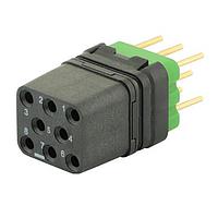 Eaton Souriau-Sunbank 8MQ2M0816UAS Modular Connectors - Push Pull MQuick module, unsealed, with female straight PCB contacts, delivered with cap