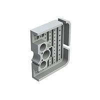 Amphenol SINE Systems AWB-51PAL Accessories Left Wedgelock for 102 Position Receptacle, (51 Positions), Keyed A, Gray