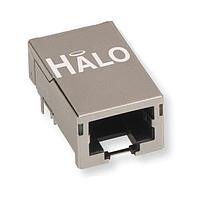 Modular 10/100 Hồ Sơ Lw 1x1 RJ45 với MAG Đèn LED Vàng/Xanh HALO Electronics HFJP1-E003-S1L12RL