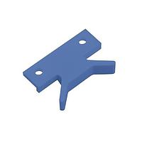 BIVAR CP-3 BE Card Ejectors PCB Handle, 1.1 in. Offset, Dual Mounting Holes, Nylon, Blue