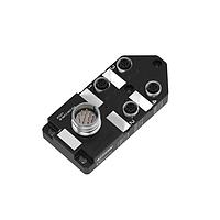 Banner Engineering JB-4M12-M23-P24 Sensor Cables / Actuator Cables Junction Block, 4 Port M12, 8 PNP, 12-pin M23 Connector, Signal & Power LEDs