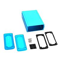 Bud Industries EXN-23358-BLP PCB Enclosure Extruded Aluminum Enclosure Blue with Plastic Cover (2 X 4.5 X 6.7 In)