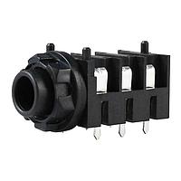 Io Audio Technologies IO-TJ6HH フォンコネクター 1/4インチジャック、スイッチ付き、半ねじ式ノーズ、水平PCB、6ピン、タイニージャックシリーズ