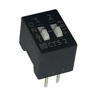 CTS Electronic Components 208-2S DIPスイッチ 2スイッチセクション SPST