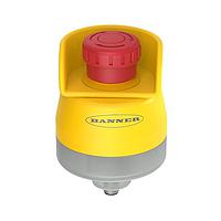 Nút Nhấn Dừng Khẩn Cấp Gắn SSA-EB1 30 mm; Đế Phát Sáng Màu Đỏ Đặc; Bộ Kích Hoạt 40 mm; IP65; Tiếp Điểm: 2NC/1NO-PNP; Đầu Nối Nhanh Tích Hợp 8 Chân M12; Vỏ Bọc Nút ESC-1-YW Đã Lắp Đặt Banner Engineering SSA-EB1PLS1-12ECQ8